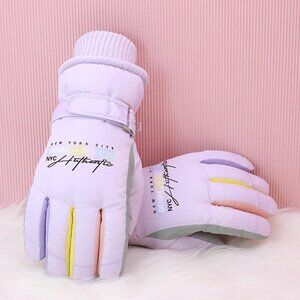 Winter Ski Snow Puple&Pink Gloves